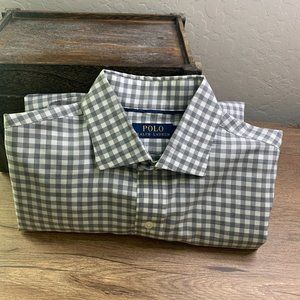 POLO RALPH LAUREN Mens Long Sleeve Button Down Dress Shirt Like New EUC Medium
